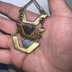 J. Crew Burnished Gold Tone‎ and Crystal Boho Pendant Necklace Photo 4