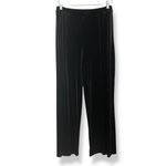 Halogen  Velvet Pants Velour Black Straight Wide Leg Pull-On‎ Size Small Women Photo 1