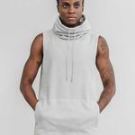 Nobull NWT Women’s Sleeveless Polartec Cowl Fleece Hoodie - Large - Glacier Gray Photo 0