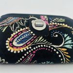 Vera Bradley Turn Lock Quilted Wallet Zip Around Black Paisley Print Photo 7