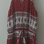 Very J  Boho Tassel Tie Front Romper M Bohemian Summer Festival Hippie Summer NEW Photo 0