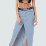 Edikted  denim maxi skirt Photo 2