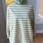 Vintage 90s Jaclyn Smith Sport Lime Green Yellow Stripe Turtleneck Sweatshirt L Size L Photo 0