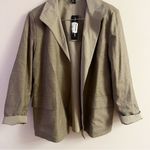 Linda Allard Ellen Tracy Sage Wool Blend Reversible Blazer Size 10P NEW Tan Photo 2