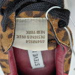 Steve Madden Benett Womens Sneakers Sz 7M Leopard Print Lace Up Low Top Gum Sole Photo 6