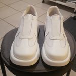 💕JOSHUA SANDERS💕 100 Leather Sneakers ~ Crochet Smile Slip On Platform 39 NWT White Size 8 Photo 2