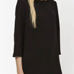 French Connection Black Arrow Crepe Pom Pom Slip Tunic Dress Photo 0