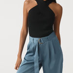 Bishop and Young Anthropologie  Silky Pleated Bermuda Shorts Photo 0
