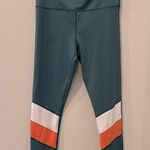 Zyia Active Teal Angle Colorblock Light n Tight 23” leggings Size 8 Photo 0