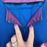 Vintage 60s 70s blue ruched bodice ruffle sleeve maxi dress Size M Photo 4