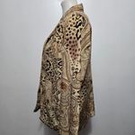 Vintage Kensington Square 80s L Brown Animal Print Paisley Blazer Chic Size L Photo 3