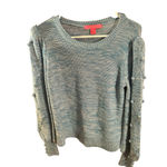 Lilly Pulitzer Attie Sweater Aqua Palma Marl Bauble Accented Puff Blouson Sleeve Photo 4