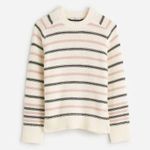 Madewell Cotton Crewneck Relaxed Sweater Size M In Stripe Photo 2