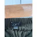 Loft Women Olive Green Flannel Pull On Tapered Pants Stretch Waist Size M Career Photo 6