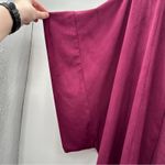 Natori Faux Suede Burgundy Cropped Kimono Half Sleeve Topper Size L‎ Red Size L Photo 3