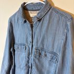 Pilcro Anthropologie  Chambray Shirt Size‎ Small Denim Blue Button Down Photo 1