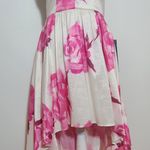 B. Smart Formal Floral High-Low Dress with Pink Rose Print NWT Size 13 Photo 4