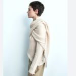 ZARA NWT RIPPED KNIT CAPE Cardigan Neck Warmer Photo 1