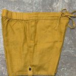 Per Se  Mustard Yellow Linen Shorts Size XL Photo 9