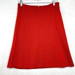 Vintage Nina Patrick M Wool Blend Skirt Mod Preppy Orange Red Retro 70s Size M Photo 2