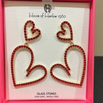 House of Harlow 1960 | Heart Earrings Red Photo 0