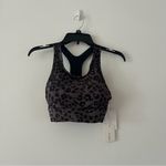 Varley NWT  Basset Sports Bra: Iron Grey Cheetah Print Size S Photo 3