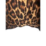 Lucky Brand  Brown Leopard Long Sleeve Animal Print Dressy Blouse Women Sz L Photo 6