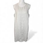 J.Crew  Cream shift Dress linen sleeveless minimalist scandi girl preppy neutral Photo 1