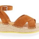 Dolce Vita Brown Suede Lacy Espadrille Wedge Sandal Size 8.5 Photo 1