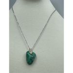 Artisan Copper Chalcedony pendant on stainless steel chain necklace Photo 1