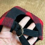 Do Everything In Love Red & Black Buffalo Plaid Flannel Baseball Cap Hat Adjustable Cabin Cozy Winter Photo 2
