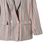 Free People  Uptown Girl Oversized Blazer in Pink Stripes 100% Cotton, Small‎ Photo 5