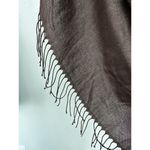 Cashmere Scarf Italy Brown Fringe Long 70”x 29” Classic Fringe Raw Edge Unisex‌ Photo 3