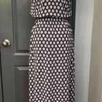 Gap  Maxi Cottagecore Coastal Preppy Lagenlook Navy White Side Split Beach Dress Photo 1