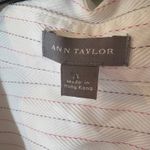Ann Taylor Women's Button Down Long Sleeve Striped Career Office Shirt Size 4 Photo 3