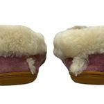 L.L.Bean Wicked Good Shearling Lined Suede Moccasin Slippers Ash Rose Womens 5M Photo 4