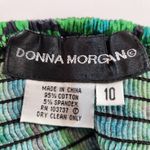 Donna Morgan  Green and Black Tropical Print Fit and Flare Midi Dress Size 10 Photo 6