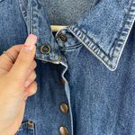 Styles To Go Vintage 90s Blue Denim Western Cowgirl Snap Button Long Sleeve Jean Maxi Dress Photo 10