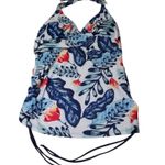 Floral Tankini Top Large Blue Photo 0