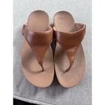 FitFlop  Women's LuLu Leather Toepost Thong sandals AD3-592 Light Tan US Women 8 Photo 2