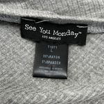 See You Monday  Grey Bell Sleeve Off Shoulder Top Size Large Photo 5