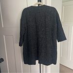 Eileen Fisher  Virgin Wool textured tweed Pockets Open Cardigan jacket black Photo 2