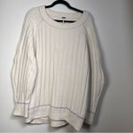 Free People Venus tunic Cream Cowl Neck Sweater size M oversized cozy Photo 4