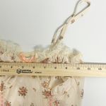 Nan Flower Coquette Vintage 90s Floral Lace Trim Garter Lingerie Cami Top Size S Tan Photo 7