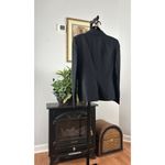 Le Suit  Women's Blazer Jacket Black Striped Size 10 Suit Separate Long Sleeve Photo 4