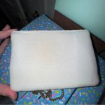 Bride White and Gold Beaded Clutch with Chain Photo 3