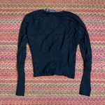 VTG BLACK BASIC RIBBED CARDIGAN SWEATER Size XL Photo 2