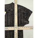 Anne Klein Black Striped Velvet Dolman Style Short Sleeve Top Sz M Photo 6