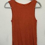 Anthropologie Montauk Tank Top Button Back Women's Small Burnt Orange Tank Top Photo 0
