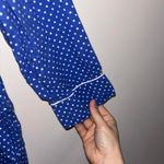 Ralph Lauren Lauren blue and white polkadot pajama top dress sleepwear Photo 3